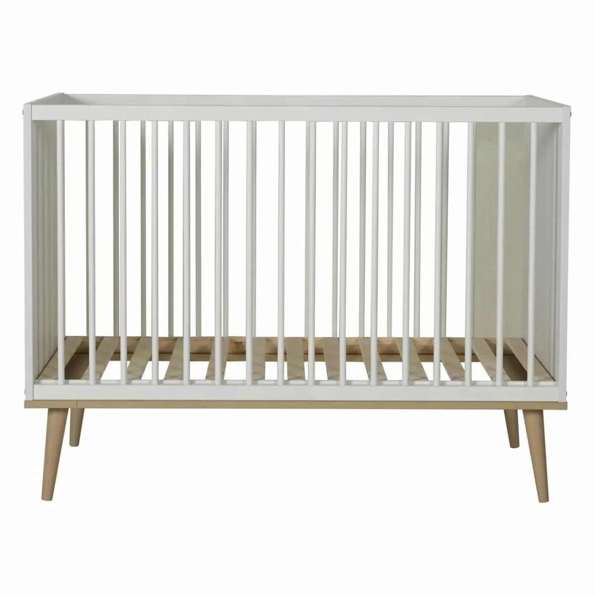 Quax Ledikanten * Ledikant Flow White & Oak Wit