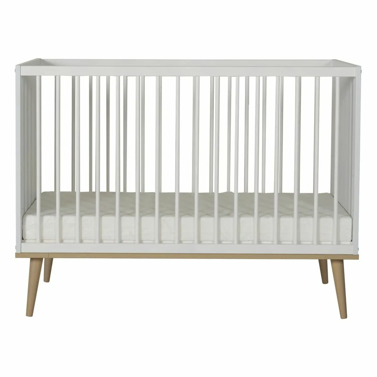 Quax Ledikanten * Ledikant Flow White & Oak Wit
