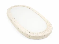 Stokke Bedtextiel * Sleepi Bed Hoeslaken V3 Flower Ecru OCS Beige