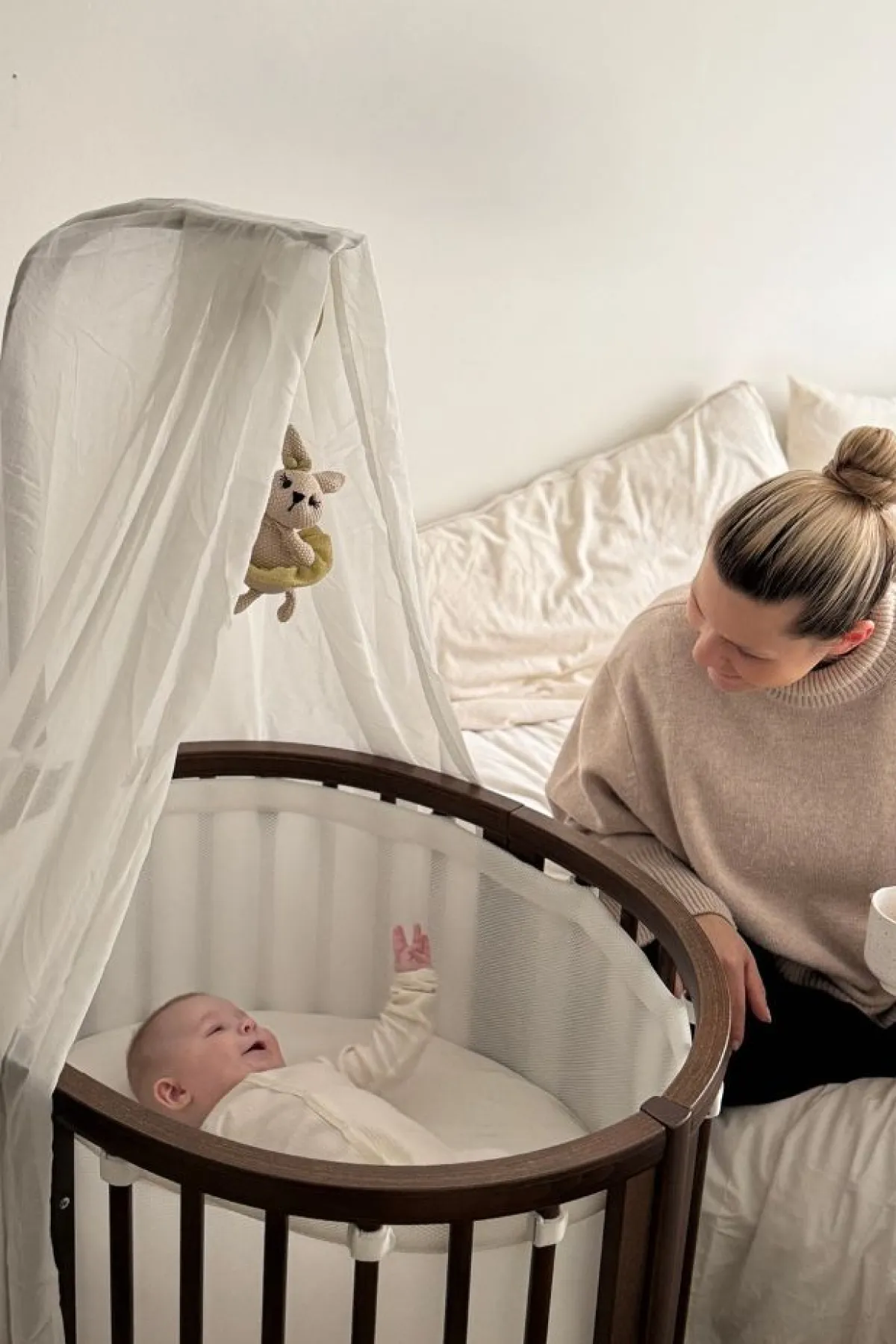 Stokke Wiegen En Co-Sleepers * Sleepi Mini Bed V3 Warm Brown Incl. Mini Matras Bruin