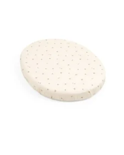 Stokke Bedtextiel * Sleepi Mini Hoeslaken V3 Flower Ecru OCS Beige