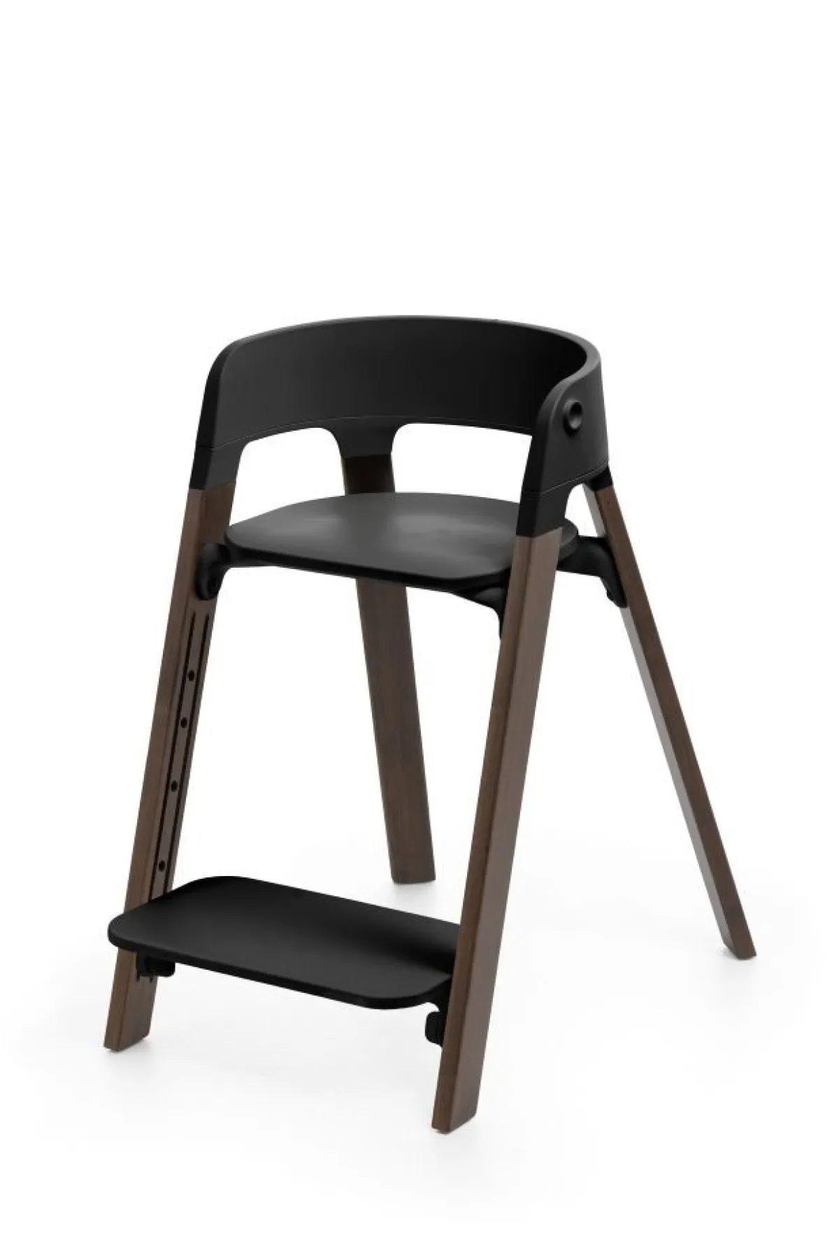 Stokke Meegroeistoelen * Steps Stoel Complete Set met Babyset en Tray – Black/Warm Brown Bruin
