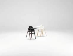 Stokke Meegroeistoelen * Steps Stoel Complete Set met Babyset en Tray – Black/Warm Brown Bruin