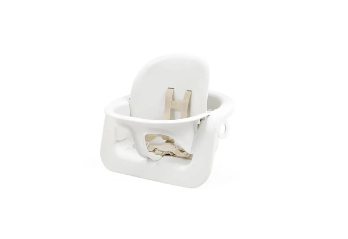 Stokke Meegroeistoelen * Steps Stoel Complete Set met Babyset en Tray – White/Natural Naturel