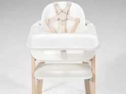 Stokke Meegroeistoelen * Steps Stoel Complete Set met Babyset en Tray – White/Natural Naturel