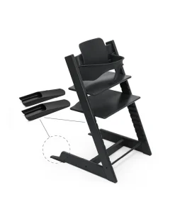 Stokke Meegroeistoelen * Tripp Trapp Black Incl. BabySet² Zwart