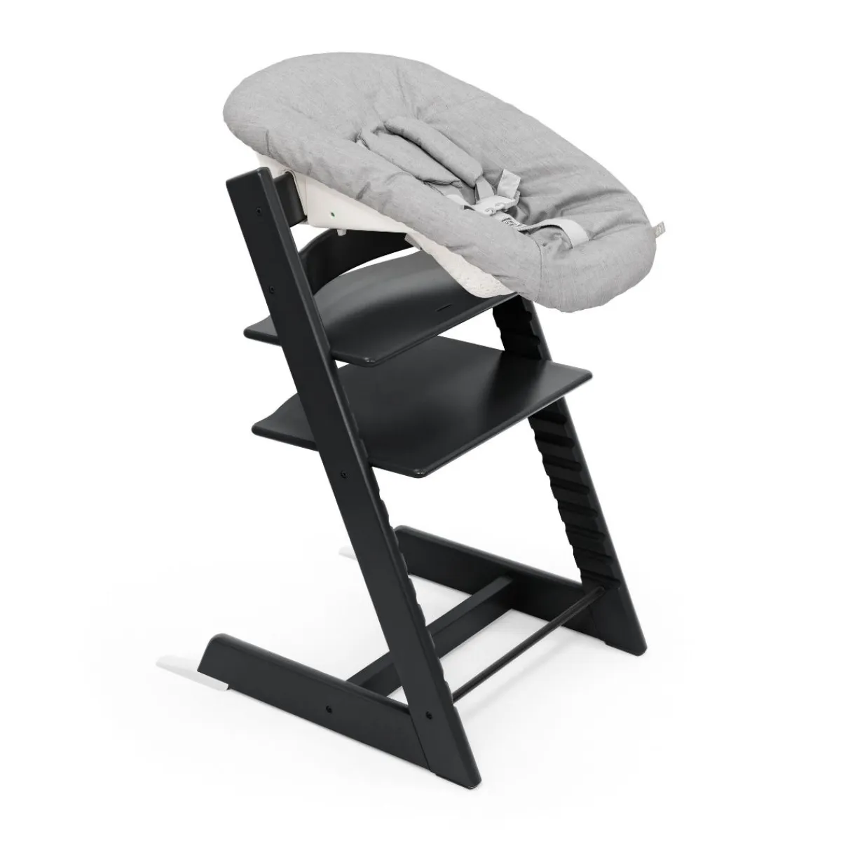 Stokke Meegroeistoelen * Tripp Trapp Black + Newborn Set Zwart