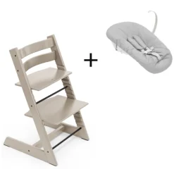 Stokke Meegroeistoelen * Tripp Trapp Cashmere Grey + Newborn Set Grijs