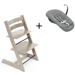 Stokke Meegroeistoelen * Tripp Trapp Cashmere Grey + Newborn Set Anthracite Grijs