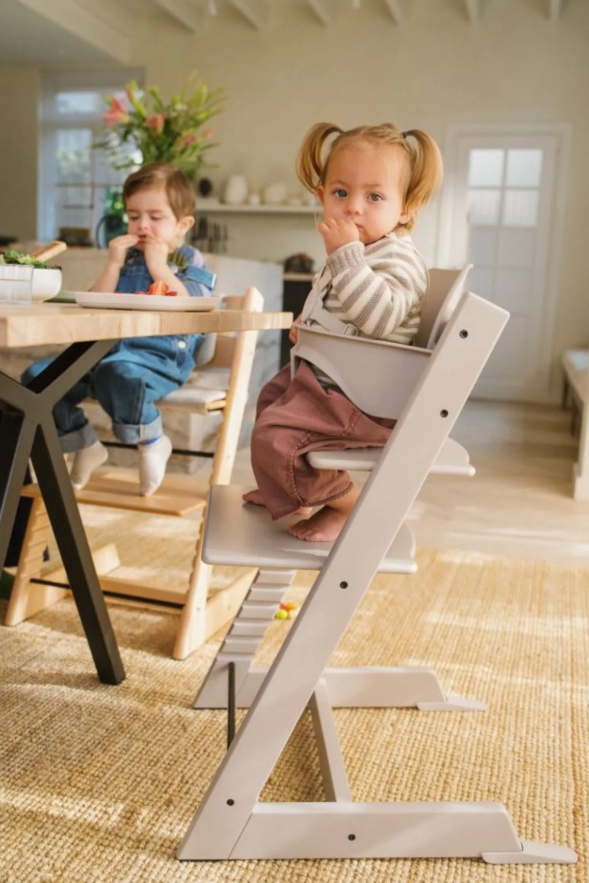 Stokke Meegroeistoelen * Tripp Trapp Cashmere Grey Incl. BabySet² Grijs