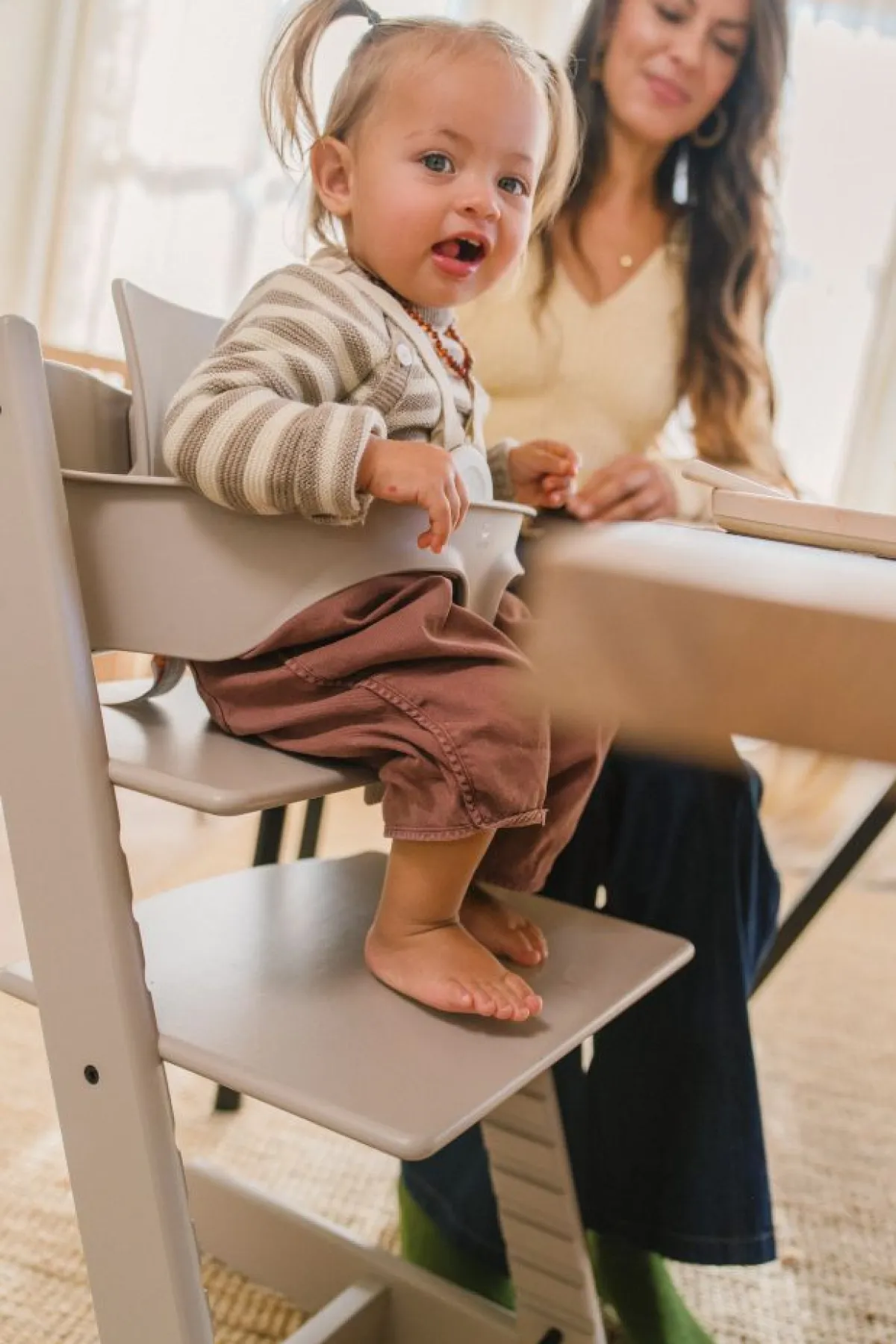 Stokke Meegroeistoelen * Tripp Trapp Cashmere Grey Incl. BabySet² Grijs