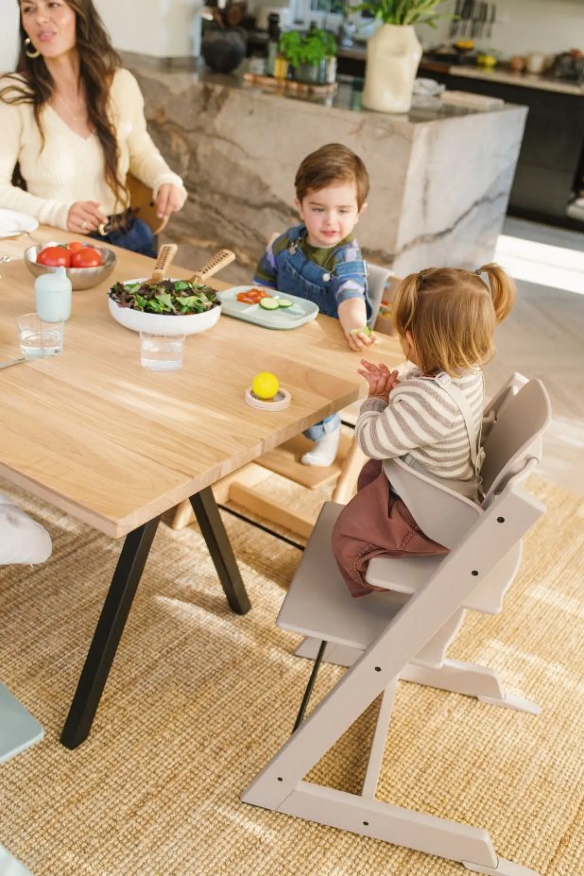 Stokke Meegroeistoelen * Tripp Trapp Cashmere Grey Incl. BabySet² Grijs
