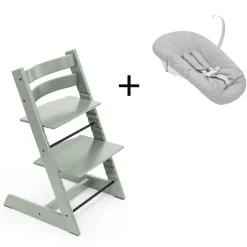 Stokke Meegroeistoelen * Tripp Trapp Glacier Green + Newborn Set Groen