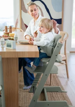 Stokke Meegroeistoelen * Tripp Trapp Glacier Green Incl. BabySet² Groen