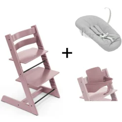Stokke Meegroeistoelen * Tripp Trapp Heather Mauve + Newborn Set Roze