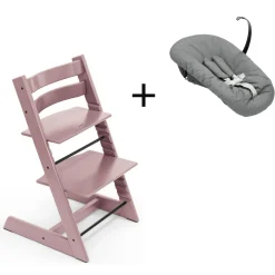 Stokke Meegroeistoelen * Tripp Trapp Heather Mauve + Newborn Set Anthracite Roze