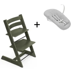 Stokke Meegroeistoelen * Tripp Trapp Marble Green + Newborn Set Groen