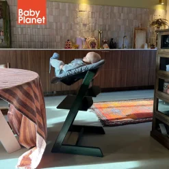 Stokke Meegroeistoelen * Tripp Trapp Marble Green + Newborn Set Anthracite Naturel