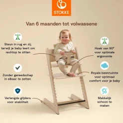 Stokke Meegroeistoelen * Tripp Trapp Natural Incl. BabySet² Naturel