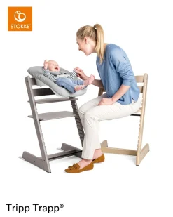 Stokke Meegroeistoelen * Tripp Trapp Oak Black + Newborn Set Zwart