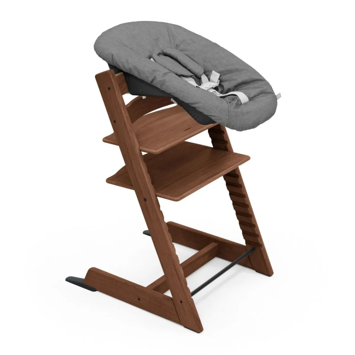 Stokke Meegroeistoelen * Tripp Trapp Oak Warm Brown + Newborn Set Anthracite Bruin