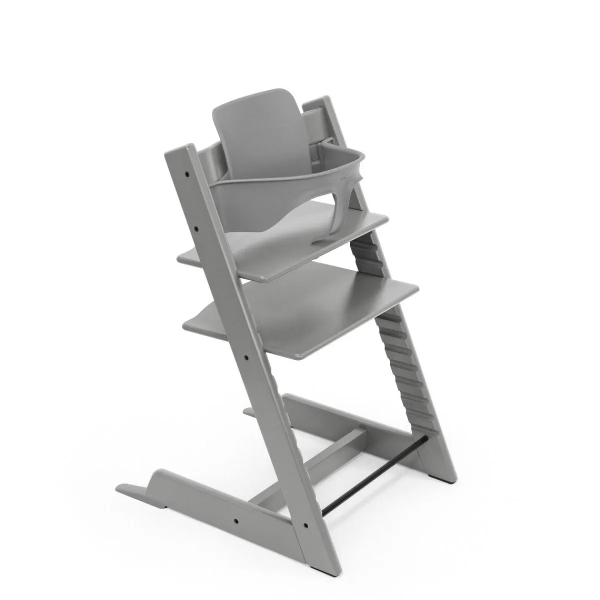 Stokke Meegroeistoelen * Tripp Trapp Stoel Bundel met BabySet² - Storm Grey Grijs