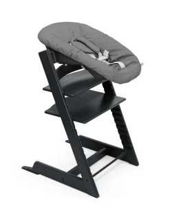 Stokke Meegroeistoelen * Tripp Trapp Stoel Bundel met BabySet² Black en Newborn Set Anthracite Zwart