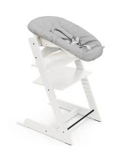 Stokke Meegroeistoelen * Tripp Trapp Stoel Bundel met BabySet² White en Newborn Set Grey Wit