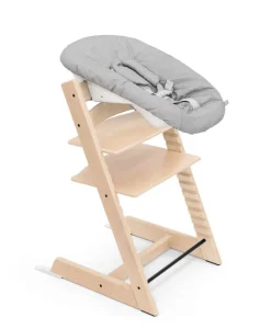 Stokke Meegroeistoelen * Tripp Trapp Stoel Bundel met BabySet² Natural en Newborn Set Grey Naturel
