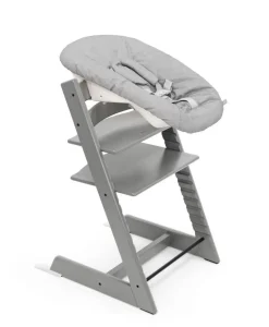 Stokke Meegroeistoelen * Tripp Trapp Stoel Bundel met BabySet² Storm Grey en Newborn Set Grey Grijs