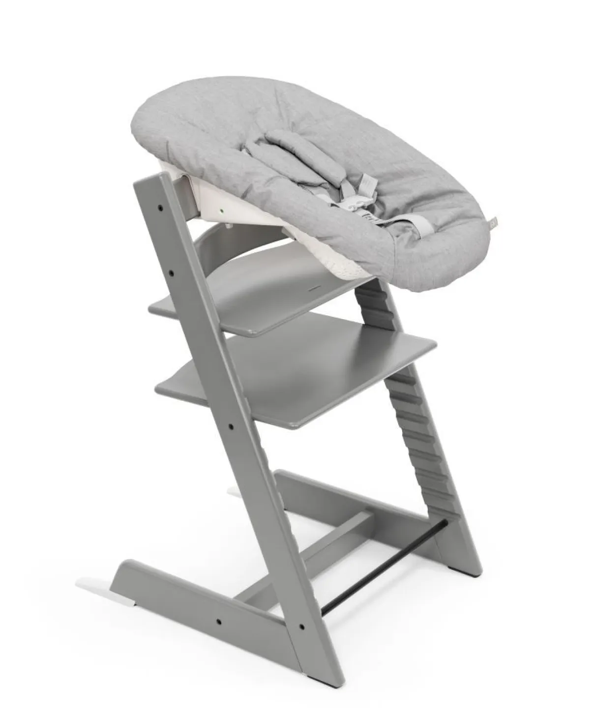 Stokke Meegroeistoelen * Tripp Trapp Stoel Bundel met BabySet² Storm Grey en Newborn Set Grey Grijs