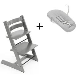 Stokke Meegroeistoelen * Tripp Trapp Storm Grey + Newborn Set Grijs