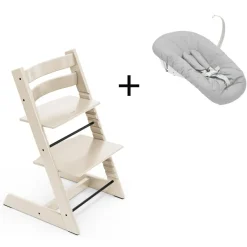 Stokke Meegroeistoelen * Tripp Trapp Vanilla White + Newborn Set Wit