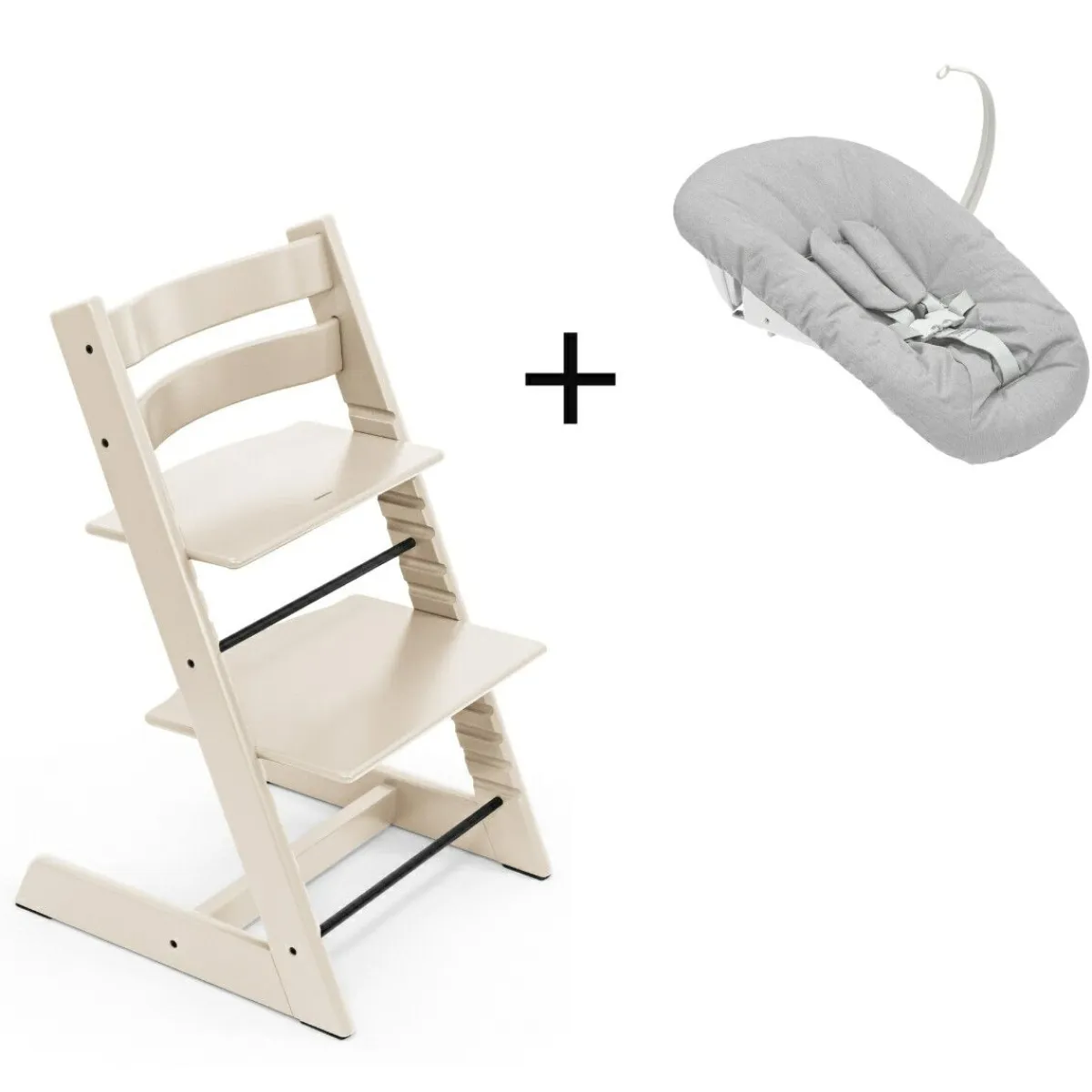 Stokke Meegroeistoelen * Tripp Trapp Vanilla White + Newborn Set Wit