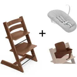 Stokke Meegroeistoelen * Tripp Trapp Warm Brown + Newborn Set Bruin