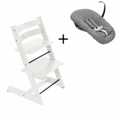 Stokke Meegroeistoelen * Tripp Trapp White + Newborn Set Anthracite Wit
