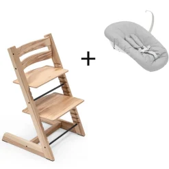 Stokke Meegroeistoelen * Tripp Trapp Wild Wood + Newborn Set Naturel