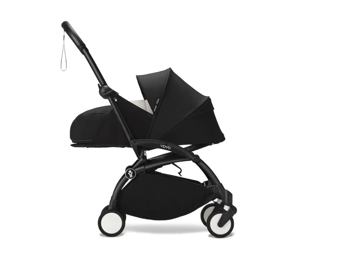 Stokke Combi Kinderwagens|Compacte Kinderwagens * YOYO³ Kinderwagen Compleet met 0+ Newborn Pack Black – Black Frame Zwart