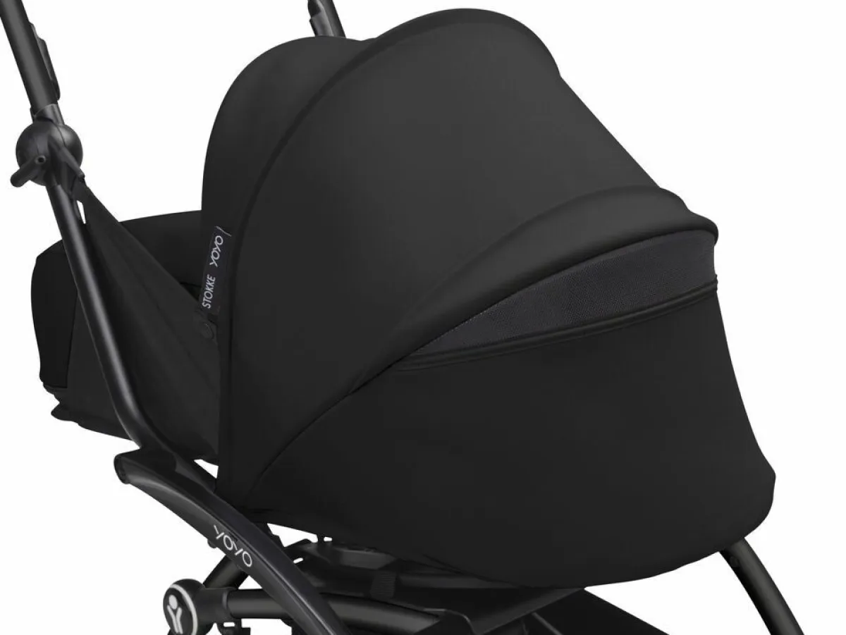 Stokke Combi Kinderwagens|Compacte Kinderwagens * YOYO³ Kinderwagen Compleet met 0+ Newborn Pack Black – Black Frame Zwart
