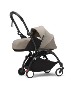 Stokke Combi Kinderwagens|Compacte Kinderwagens * YOYO³ Kinderwagen Compleet met 0+ Newborn Pack – Black Frame Taupe