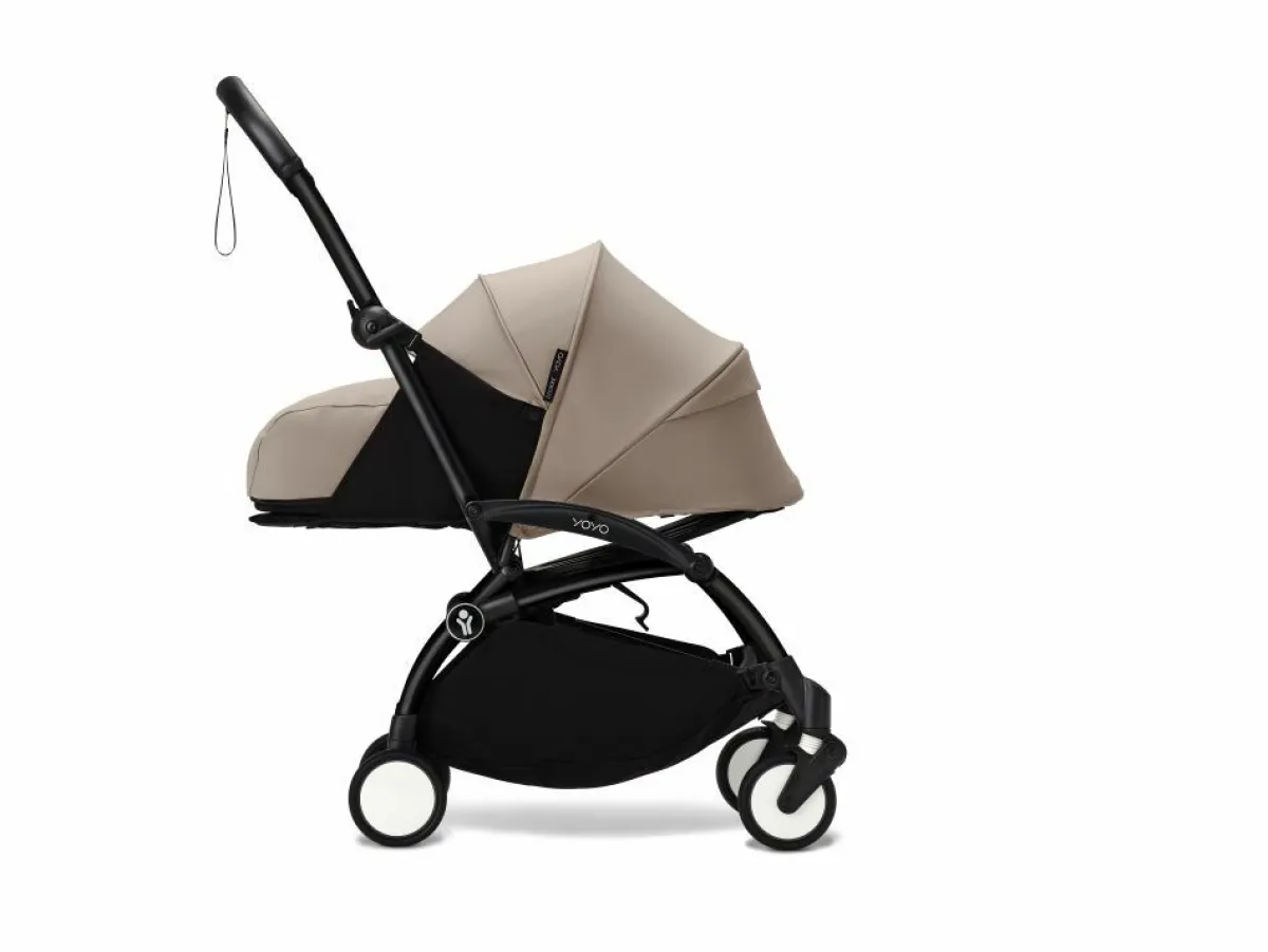 Stokke Combi Kinderwagens|Compacte Kinderwagens * YOYO³ Kinderwagen Compleet met 0+ Newborn Pack – Black Frame Taupe