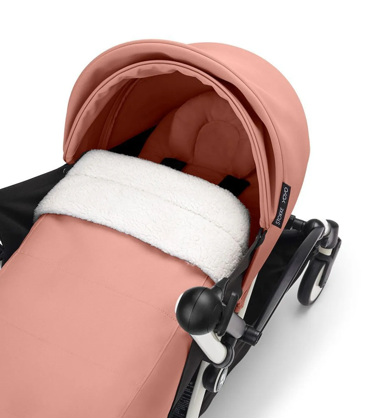 Stokke Combi Kinderwagens|Compacte Kinderwagens * YOYO³ Kinderwagen Compleet met 0+ Newborn Pack Ginger – Black Frame Oranje