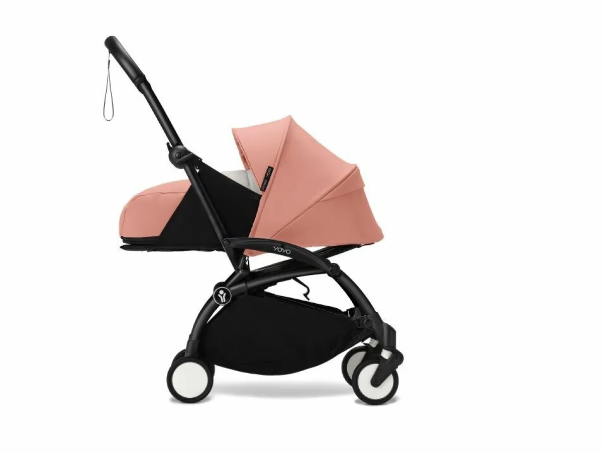 Stokke Combi Kinderwagens|Compacte Kinderwagens * YOYO³ Kinderwagen Compleet met 0+ Newborn Pack Ginger – Black Frame Oranje