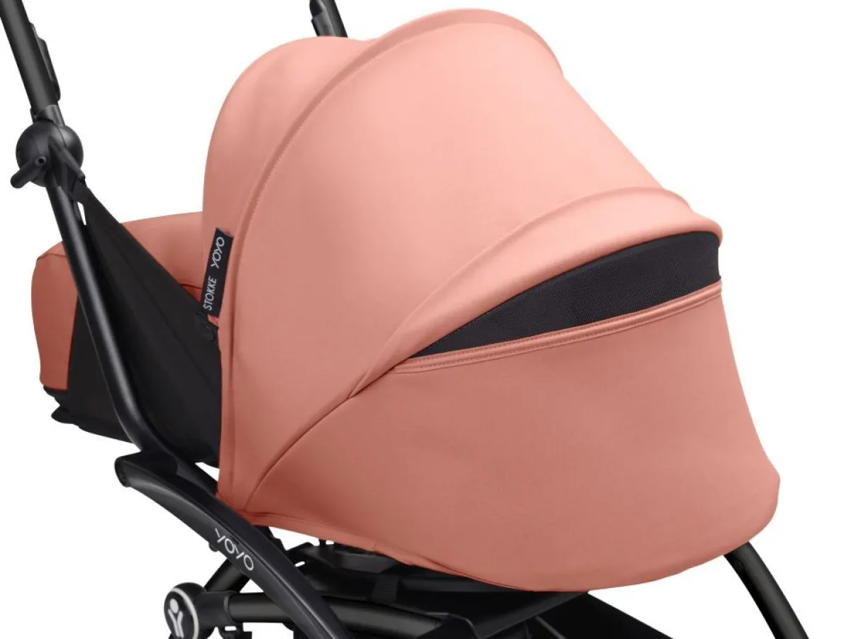 Stokke Combi Kinderwagens|Compacte Kinderwagens * YOYO³ Kinderwagen Compleet met 0+ Newborn Pack Ginger – Black Frame Oranje