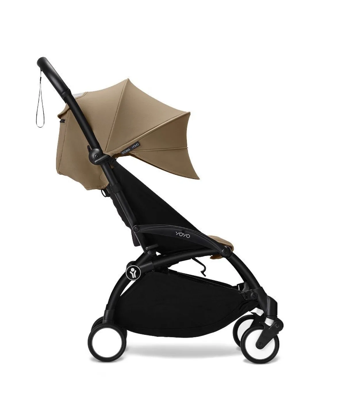 Stokke Combi Kinderwagens|Compacte Kinderwagens * YOYO³ Kinderwagen Compleet met 0+ Newborn Pack Toffee – Black Frame Bruin