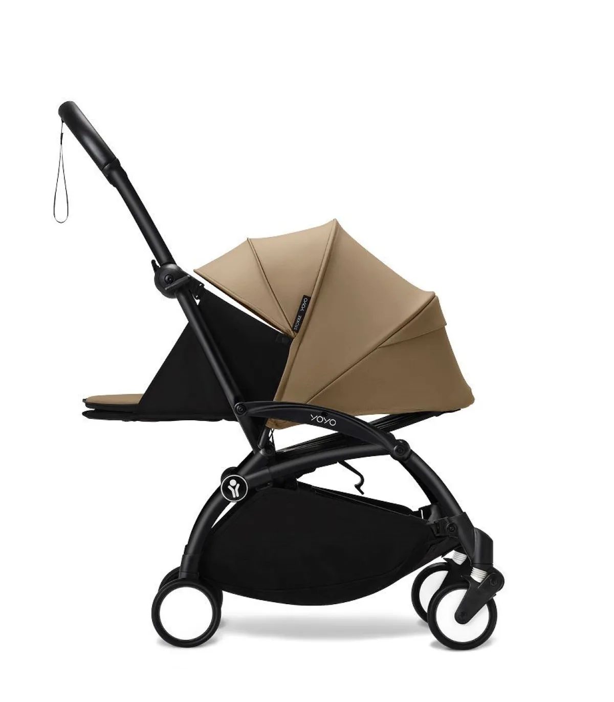 Stokke Combi Kinderwagens|Compacte Kinderwagens * YOYO³ Kinderwagen Compleet met 0+ Newborn Pack Toffee – Black Frame Bruin