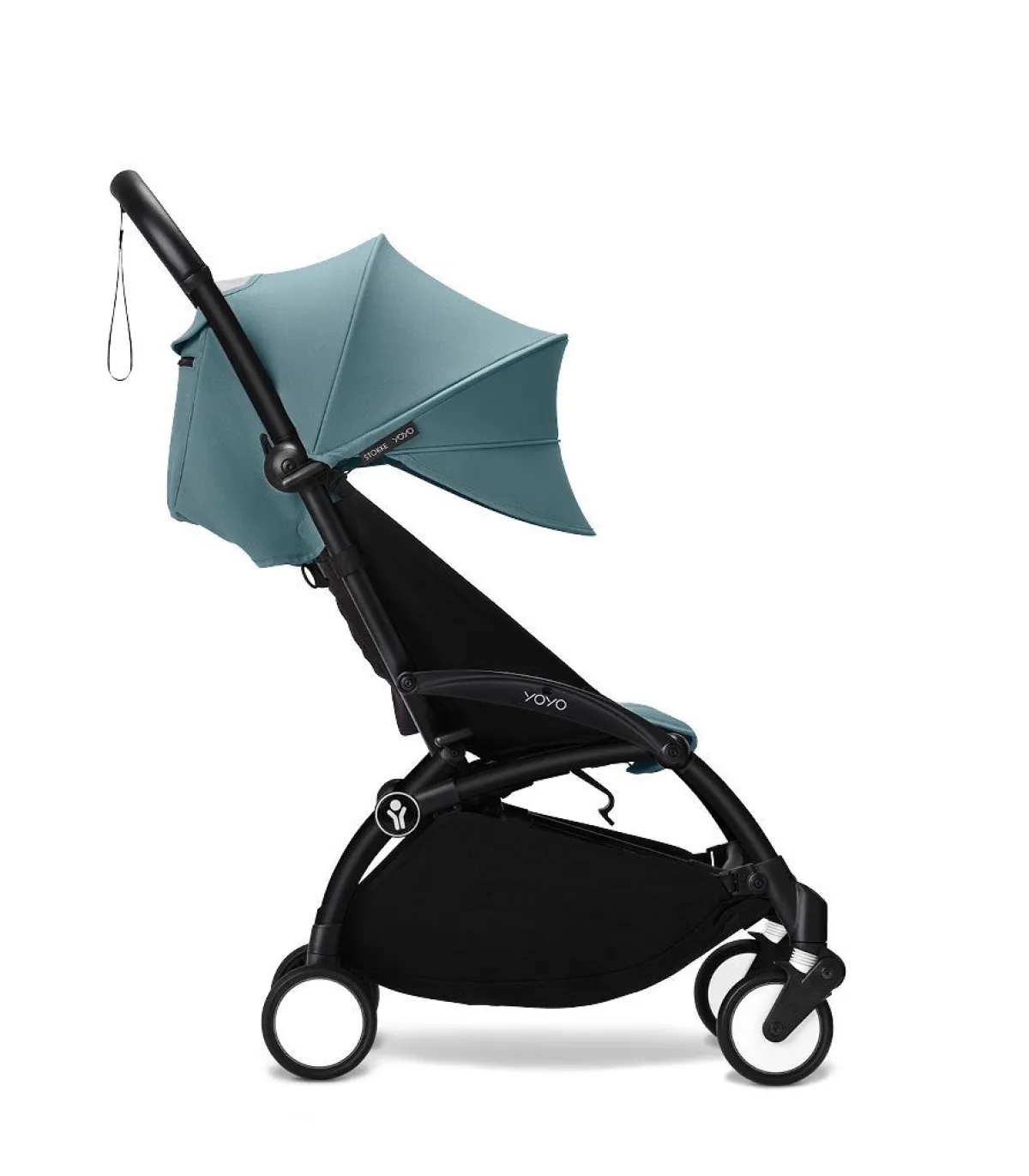 Stokke Combi Kinderwagens|Compacte Kinderwagens * YOYO³ Kinderwagen Compleet met 0+ Newborn Pack Aqua – Black Frame Blauw