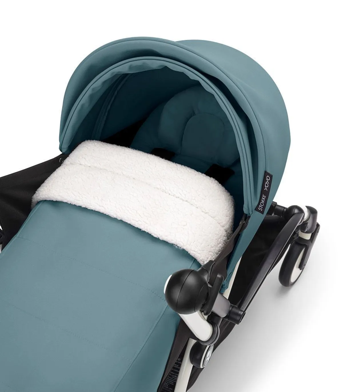 Stokke Combi Kinderwagens|Compacte Kinderwagens * YOYO³ Kinderwagen Compleet met 0+ Newborn Pack Aqua – Black Frame Blauw