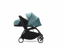 Stokke Combi Kinderwagens|Compacte Kinderwagens * YOYO³ Kinderwagen Compleet met 0+ Newborn Pack Aqua – Black Frame Blauw