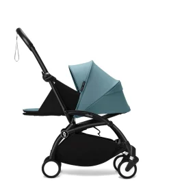 Stokke Combi Kinderwagens|Compacte Kinderwagens * YOYO³ Kinderwagen Compleet met 0+ Newborn Pack Aqua – Black Frame Blauw